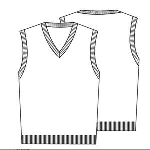 Classroom School Uniforms Adult Unisex V-Neck Sweater Vest  -56914 - Dark Navy